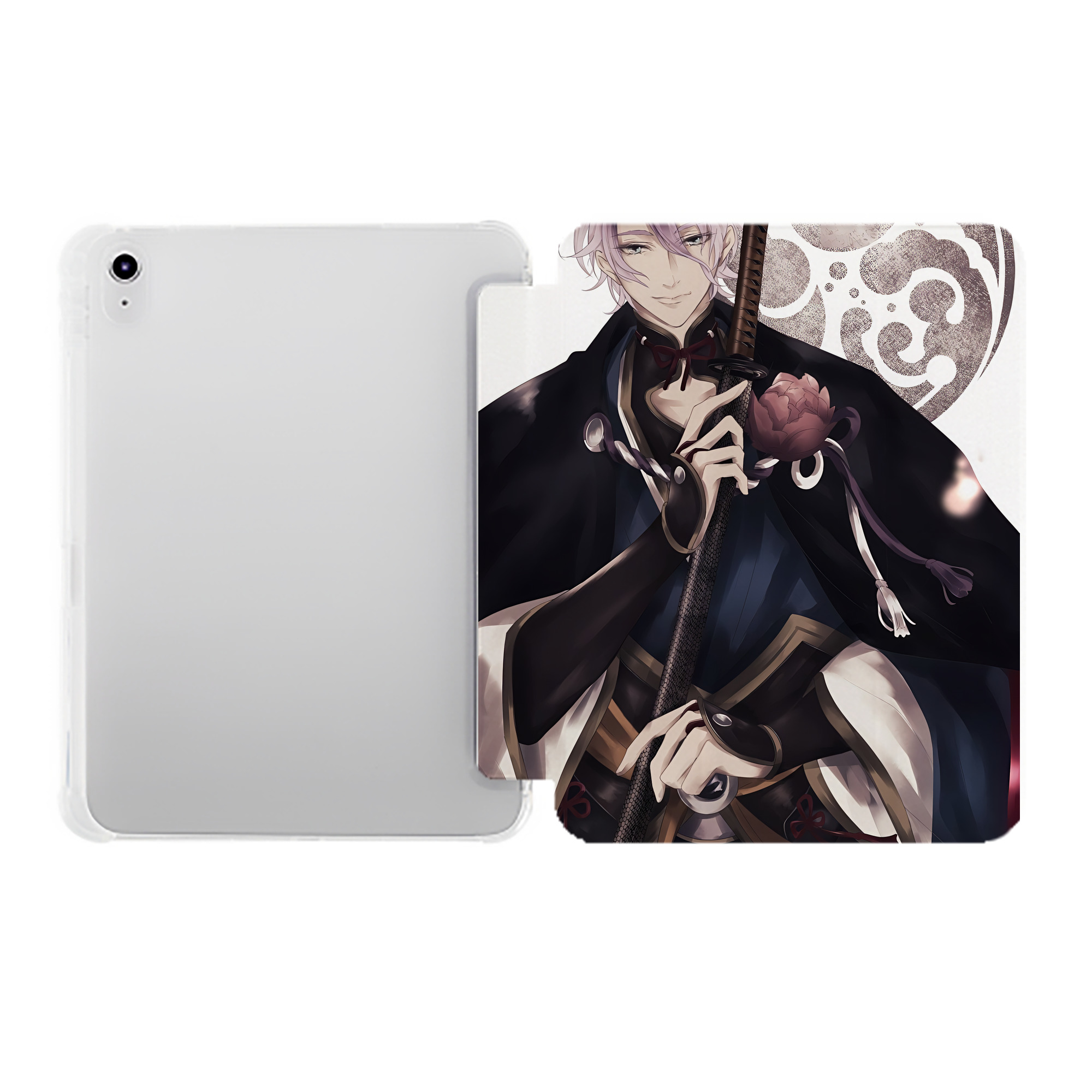 （画像用） 刀剣乱舞 Touken Ranbu IPad ケース ペン収納付き 三つ折りスタンド PUレザー×シリコン 対応機種9.5/10.5/10.9インチ